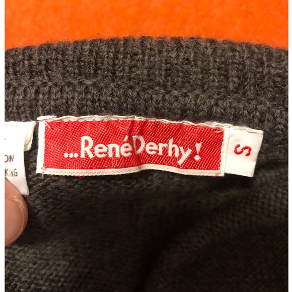 Vintage Rene Derhy gray boho embroidered wool angora blend cropped cardigan EUC - Picture 7 of 11